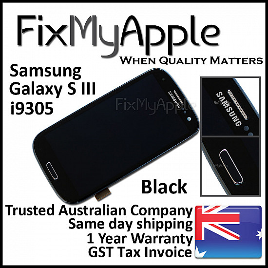 Samsung Galaxy S3 i9305 LCD Touch Screen Digitizer Assembly with Frame - Black OEM